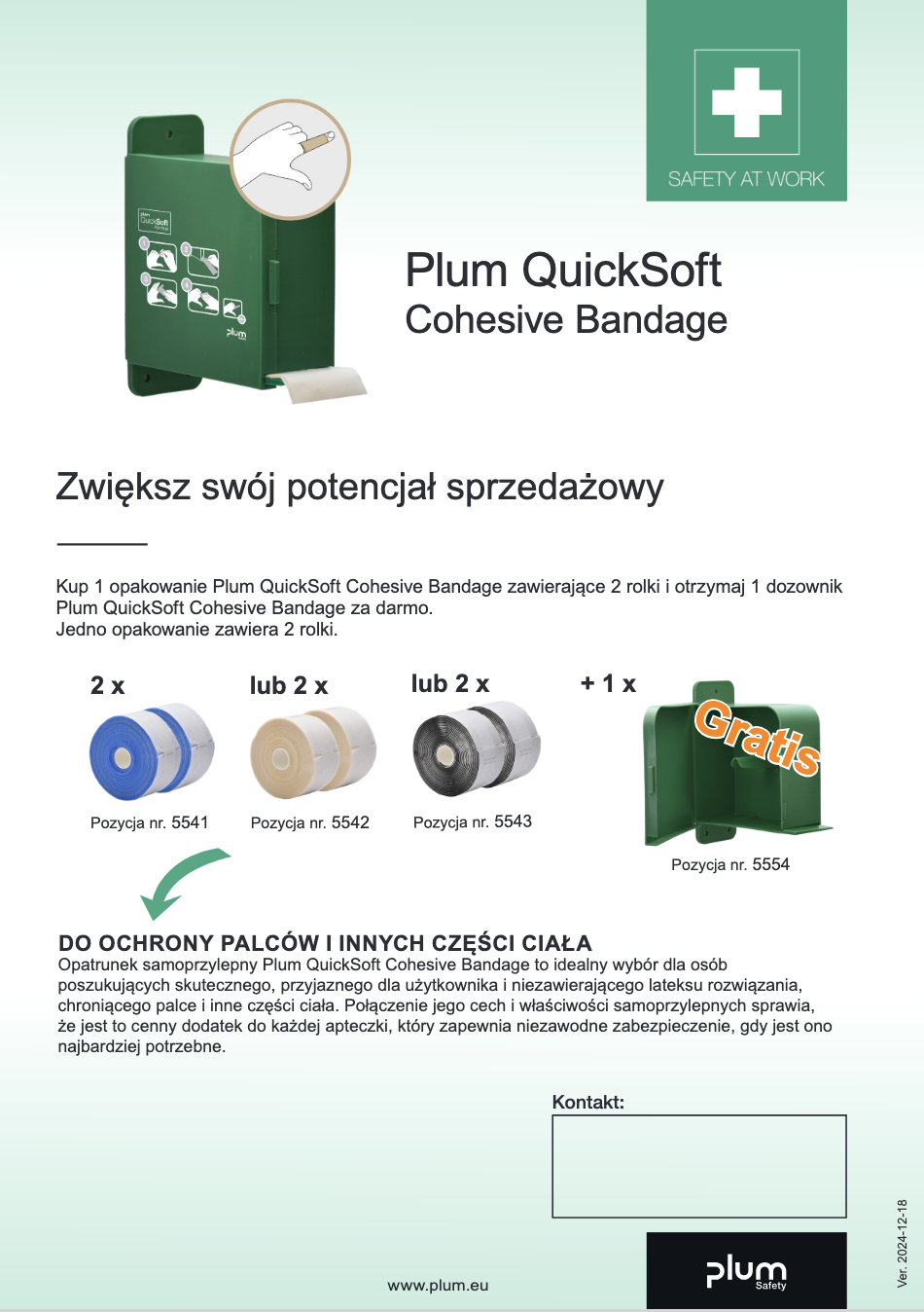 Samoprzylepny bandaż Plum QuickSoft